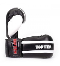 Перчатки для бокса/кикбоксинга, для тренировок и соревнований, TOP TEN "STRIPE" .
